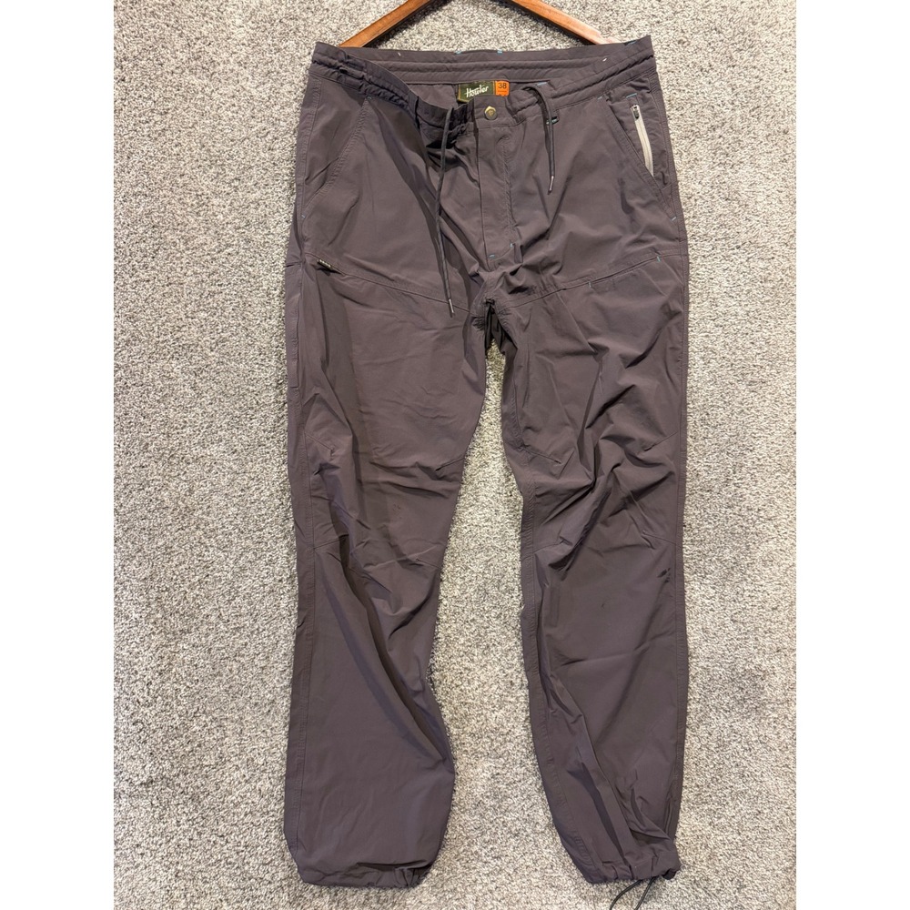 Howler Bros Shoalwater Tech Pant Men 38x34 Gray Trouser Stretch Outdoor Utility*